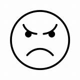 Angry Icon Face Emoji Vector Emoticon Icons Clipart Line Iconfinder Vecteezy Iyi Kon sketch template