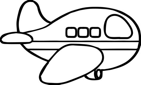 airplane basic coloring page wecoloringpagecom