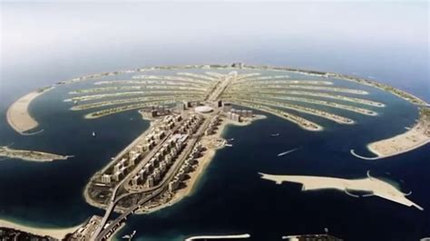 palm jumeirah construction time lapse youtube