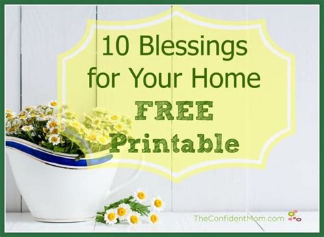 blessings   home  printable  confident mom
