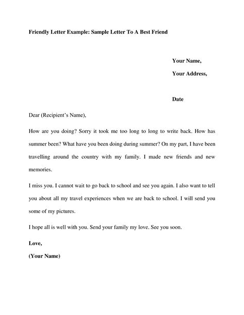 write  letter   friend format