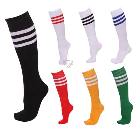 athletic stripe knee high socks sport fancy dress white