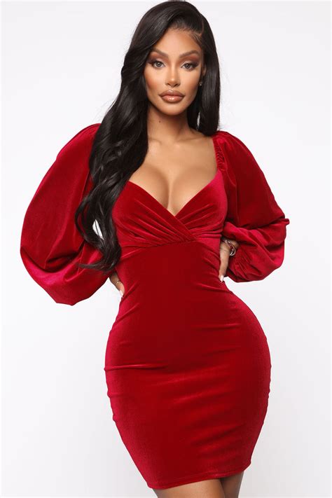 Lady Of The House Velvet Mini Dress Red Dresses Fashion Nova