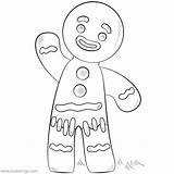 Gingerbread Man Coloring Pages Waving Hand Printable Xcolorings 89k Resolution Info Type  Size sketch template