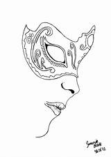 Mask Drawing Venetian Masks Phantom Purge Opera Bita Deviantart Smietana Lineart Drawings Venise Coloring Pages Coloriage Ii Part Carnaval Getdrawings sketch template