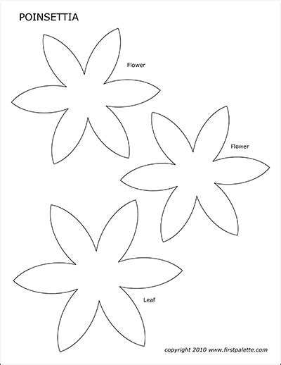 poinsettia pattern  printable templates coloring pages