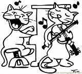 Cats Cat Coloring Musical Combo Printable Pages Dibujos Para Colorear Animals Color Seleccionar Tablero Animales sketch template