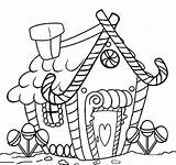Gingerbread House Coloring Pages Christmas Printable Candy Cane Print Sheets Frosting sketch template