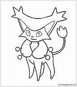 Coloring Deoxys Pages Cat Easy Getcolorings sketch template