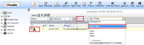 find  folder    create   folder webmail