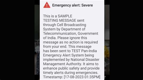 received  emergency alert message today heres