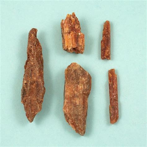 kyanite orange natural raw crystals