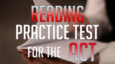 practice test  act reading section youtube