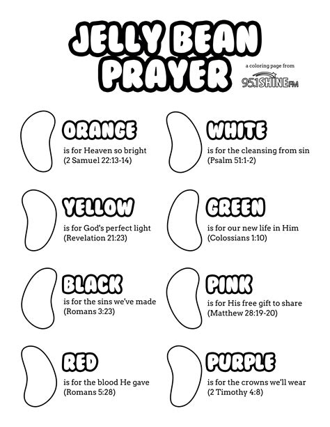 jelly bean prayer  printable customize  print