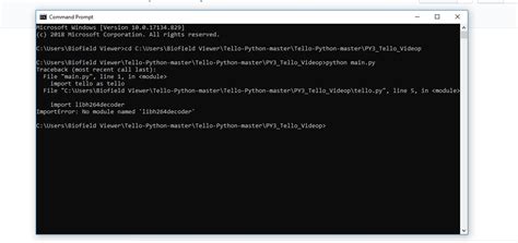 module  libhdecoder issue  dji sdktello python github