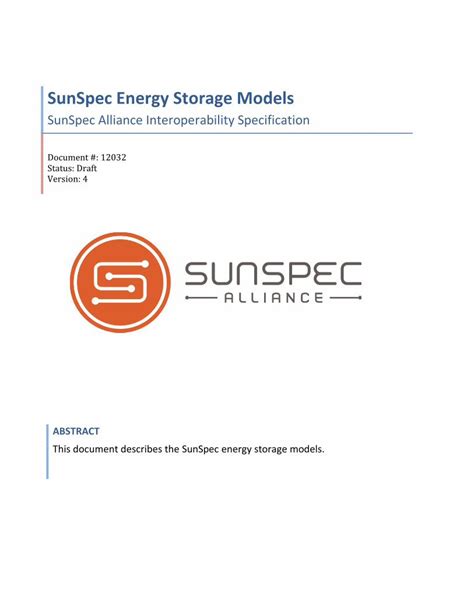 pdf sunspec energy storage models mesa standards dokumen tips