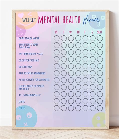 printable mental health planner sweet pea