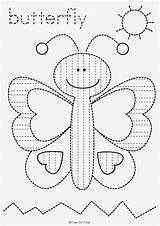 Butterfly Worksheets Old Tracing Trace Year Creative Worksheet Drawing Color Lines Kids Two Years Preschool Activities Line Pre Kindergarten Fun sketch template