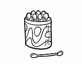 Cotton Buds Coloring Ears Coloringcrew sketch template