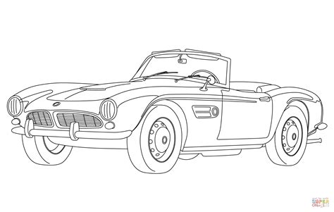 classic convertible car coloring page  printable coloring page