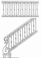 Railings Railing Stair Wrought Handrail Forjado sketch template