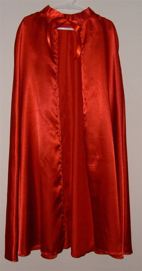 childs dressup dress  cape costume cosplay red satin