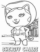 Coloring Pages Sheriff Callie Wild West Kids Choose Board sketch template