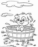 Coloring Pages Dog Puppy Printable Dogs Color Print Bucket Animal Kids Clipart Colouring Printables Raisingourkids Animals Bath Colour Books Baby sketch template