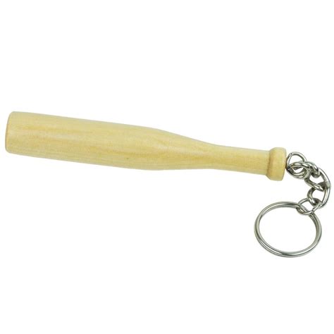 mini wood baseball bat keychain  ball pro