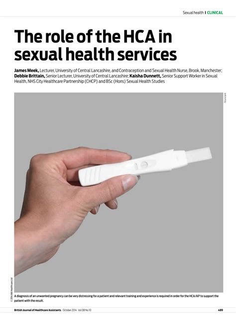 pdf the role of the hca in sexual health services