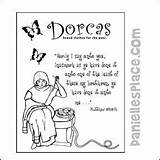 Dorcas Escuela Goodness Kindness Daniellesplace Biblia Vbs sketch template