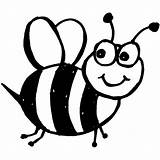 Bee Coloring Template Easy Bees sketch template