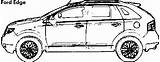Ford Edge Dimensions Coloring sketch template