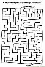 Maze Coloring Mazes Printable Pages Entertainment sketch template