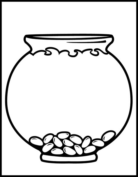 fish bowl coloring sheet clipartsco