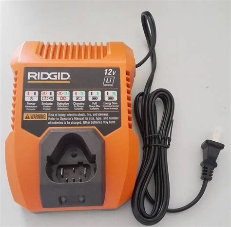 ridgid  li ion rechargeable battery charger  ridgid aeg  li ion rechargeable