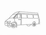 Camionnette Coloriage Transporte Dessin Coloriages Minivan Colorier sketch template