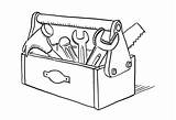 Toolbox Box Tool Clip Drawing Template Coloring Clipart Tools Pages Sketch Community sketch template
