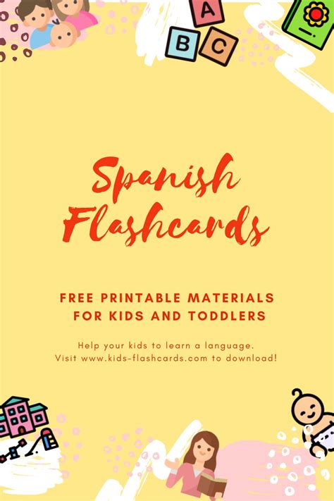 flashcards  learning spanish printable  files