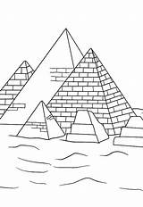 Pyramid Egito Giza Pyramids Piramides Coloringsky Sketchite Compartilhar sketch template