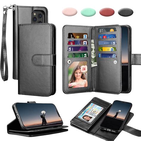 iphone  mini case  apple iphone  mini wallet case takfox pu leather case cash id