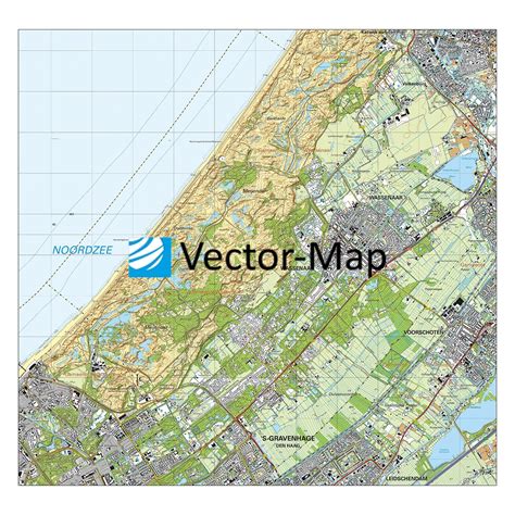topografische kaart wassenaar vector map de  kaarten shop