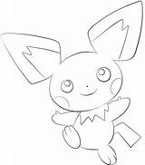 Pichu Printable Pikachu sketch template