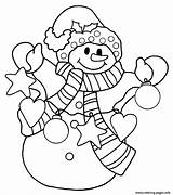 Coloring Snowman Christmas Pages Printable Kids Template Book Children Blank Color Preschool Print Templates Colouring Santa Cards Info Snow Ganesh sketch template