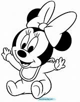 Baby Coloring Pages Disney Minnie Pluto Mickey Printable Babies sketch template