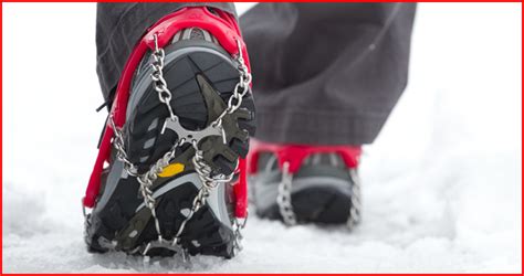 microspikes  top crampons  icy surface