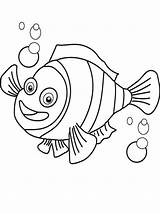 Clownfish Coloring Pages Fish Recommended sketch template