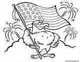 Coloring Pages Flag Eagle Patriotic American July 4th Bald Printable Symbols Kids Disney Usa Print Sheets Drawing Sea Color Mexican sketch template