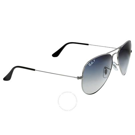 ray ban aviator 58mm sunglasses polarized blue grey gradient rb3025