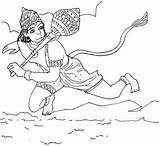 Hanuman Anjaneya Swamy Lord Colouring Chaitanya Naagini Clipground sketch template